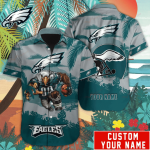 Philadelphia Eagles Hawaiian Shirt Mascot Customize Your Name