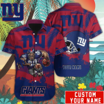 New York Giants Hawaiian Shirt Mascot Customize Your Name New York Giants Hawaiian Shirt Mascot Customize Your Name