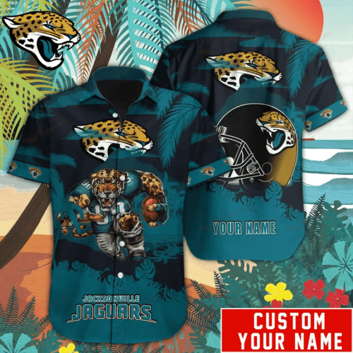 Jacksonville Jaguars Hawaiian Shirt Mascot Customize Your Name