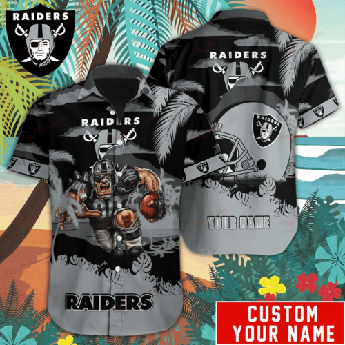 Las Vegas Raiders Hawaiian Shirt Mascot Customize Your Name