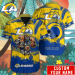 Los Angeles Rams Hawaiian Shirt Mascot Customize Your Name