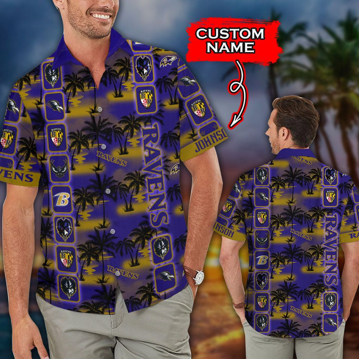 Personalized Baltimore Ravens 01 Hawaiian Shirt Personalized Baltimore Ravens 01 Hawaiian Shirt