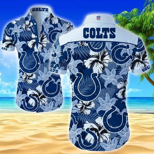 Indianapolis Colts Hawaiian Buttonup Shirt