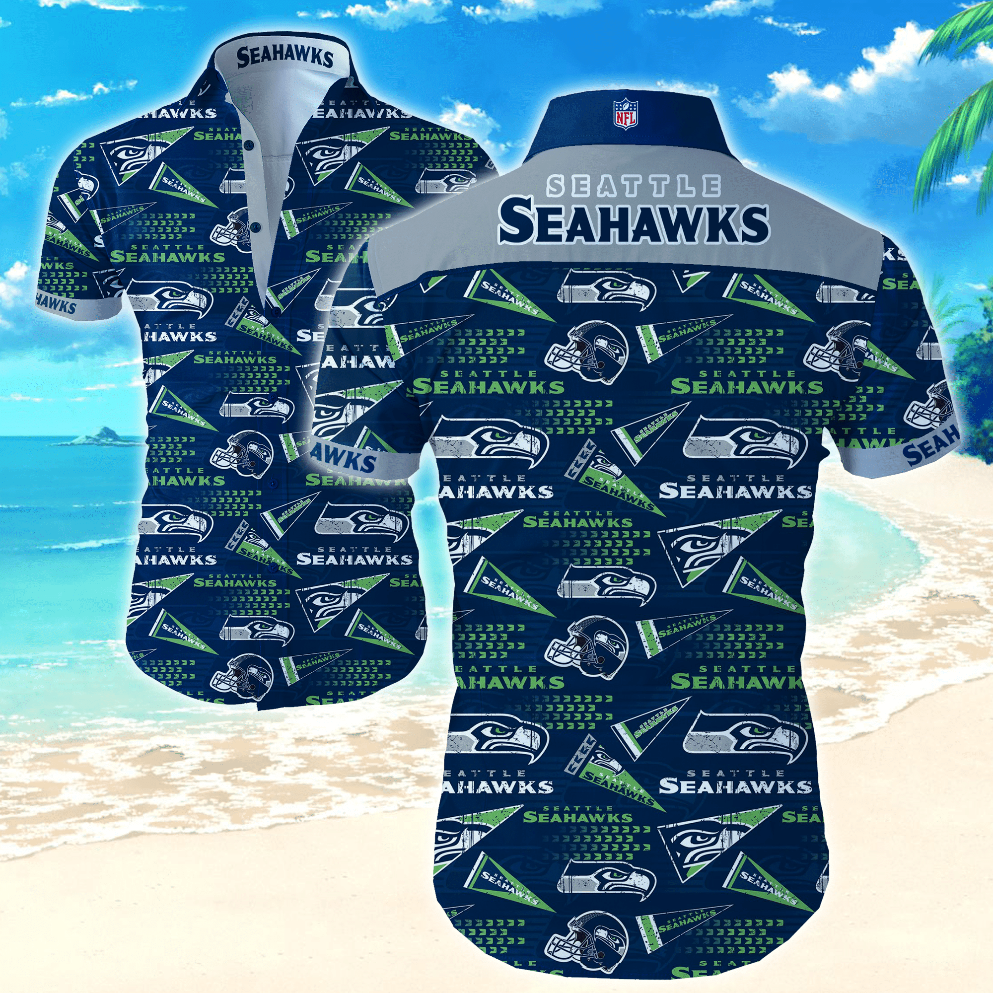Seattle Seahawks Nfl Premium Hawaiian Shirt Gift For Sports Lovers Seattle Seahawks Nfl Premium Hawaiian Shirt Gift For Sports Lovers