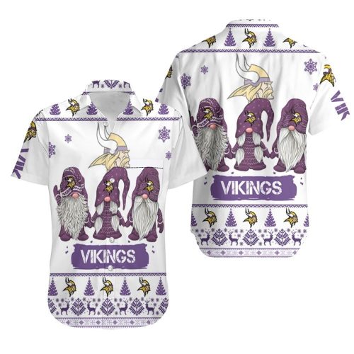 Christmas Gnomes Minnesota Vikings Ugly Sweatshirt Christmas 3d Hawaiian Shirt