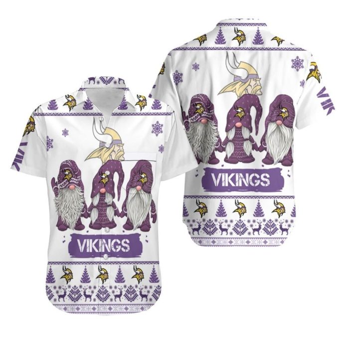 Christmas Gnomes Minnesota Vikings Ugly Sweatshirt Christmas 3d Hawaiian Shirt