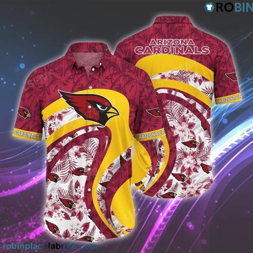 Arizona Cardinals Graphic Floral Patterns Hawaiian Shirt