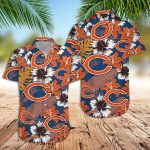 Chicago Bears Hawaiian Shirt Colorful Tropical Floral Hawaiian Shirt