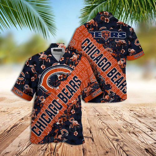 Chicago Bears Hawaiian Shirt Chicago Bears Tropical Hawaiian Shirt