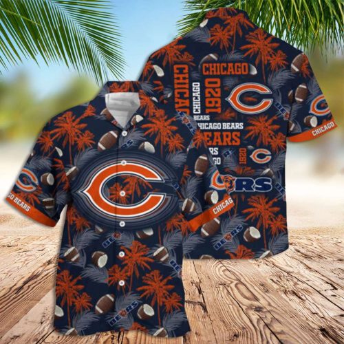 Chicago Bears Hawaiian Shirt Chicago 1920 Palm Trees Hawaiian Shirt