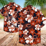 Chicago Bears Hawaiian Shirt Hibiscus Floral Hawaiian Shirt