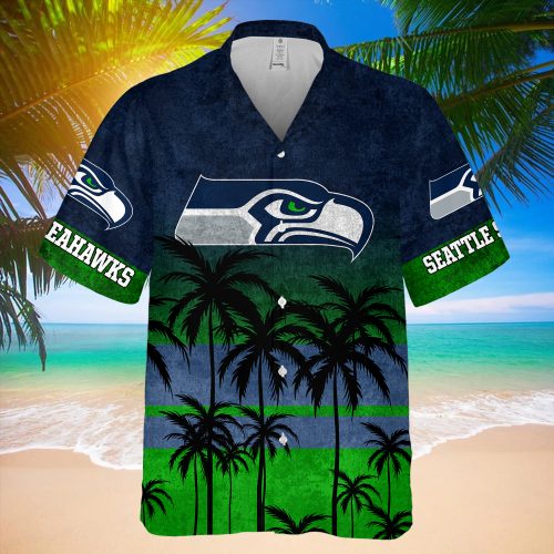 NFL Seattle Seahawks Palm Trees Hawaiian Shirt