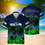NFL Seattle Seahawks Palm Trees Hawaiian Shirt