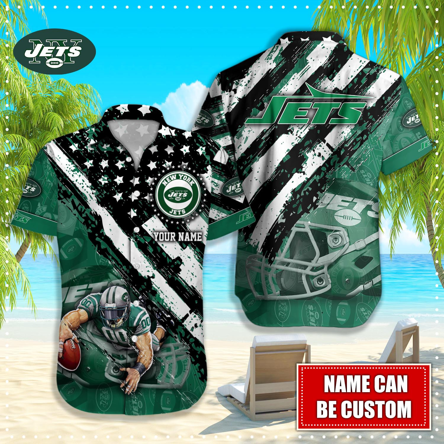 NFL New York Jets Custom Hawaiian Shirt NFL New York Jets Custom Hawaiian Shirt