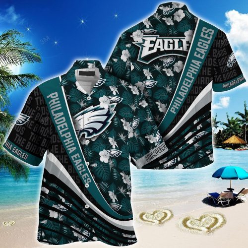Philadelphia Eagles Summer Hawaii Shirt With Tropical Flower Pattern For Fans  Gift