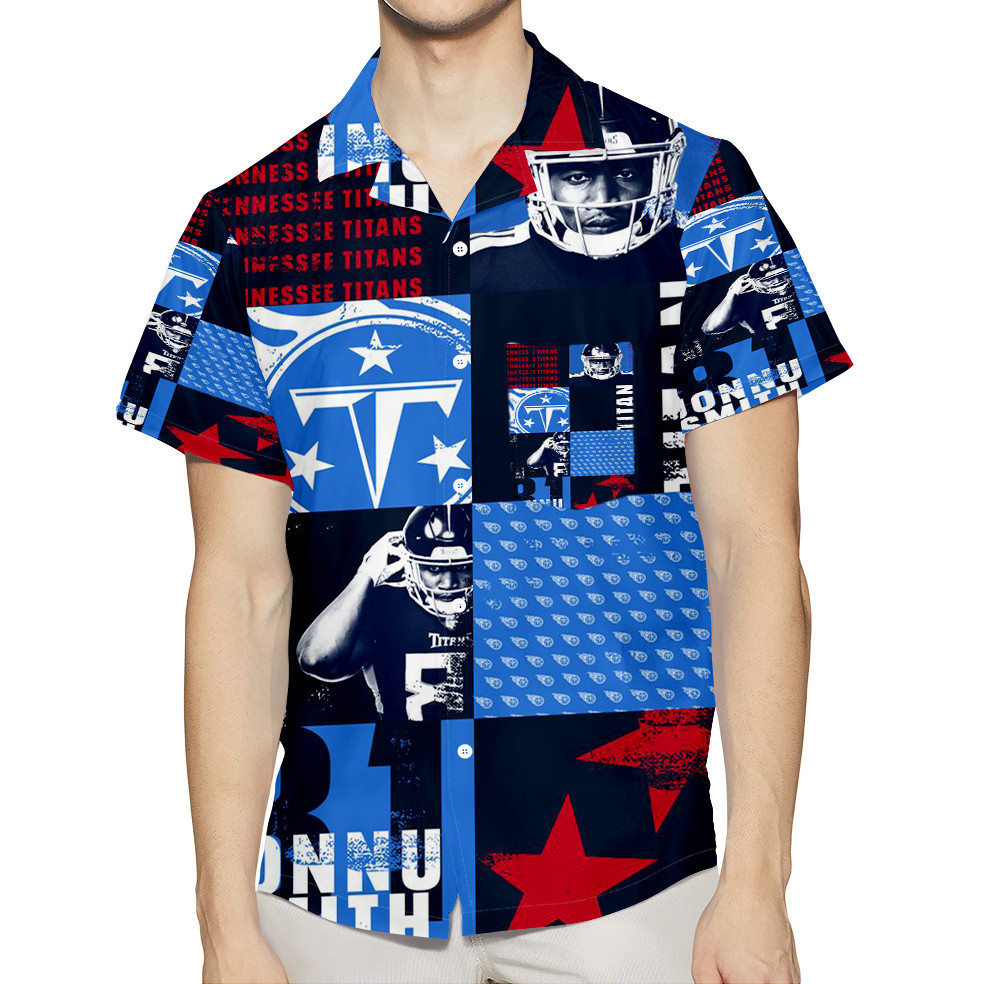 Tennessee Titans Jonnu SmitGift 3D All Over Print Summer Beach Hawaiian Shirt With Pocket Tennessee Titans Jonnu SmitGift 3D All Over Print Summer Beach Hawaiian Shirt With Pocket