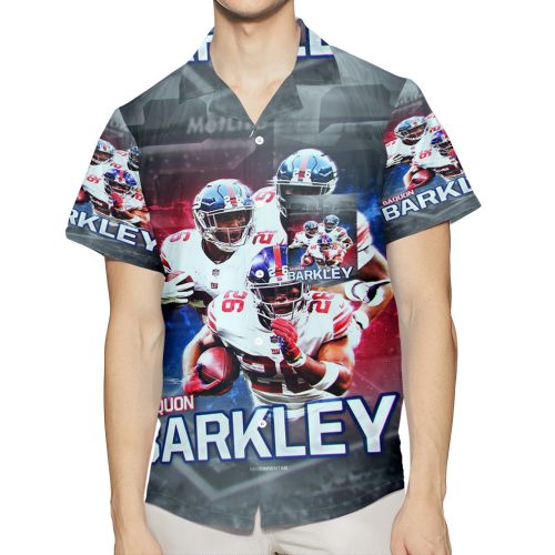 New York Giants Saquon Barkley13 3D All Over Print Summer Beach Hawaiian Shirt With Pocket