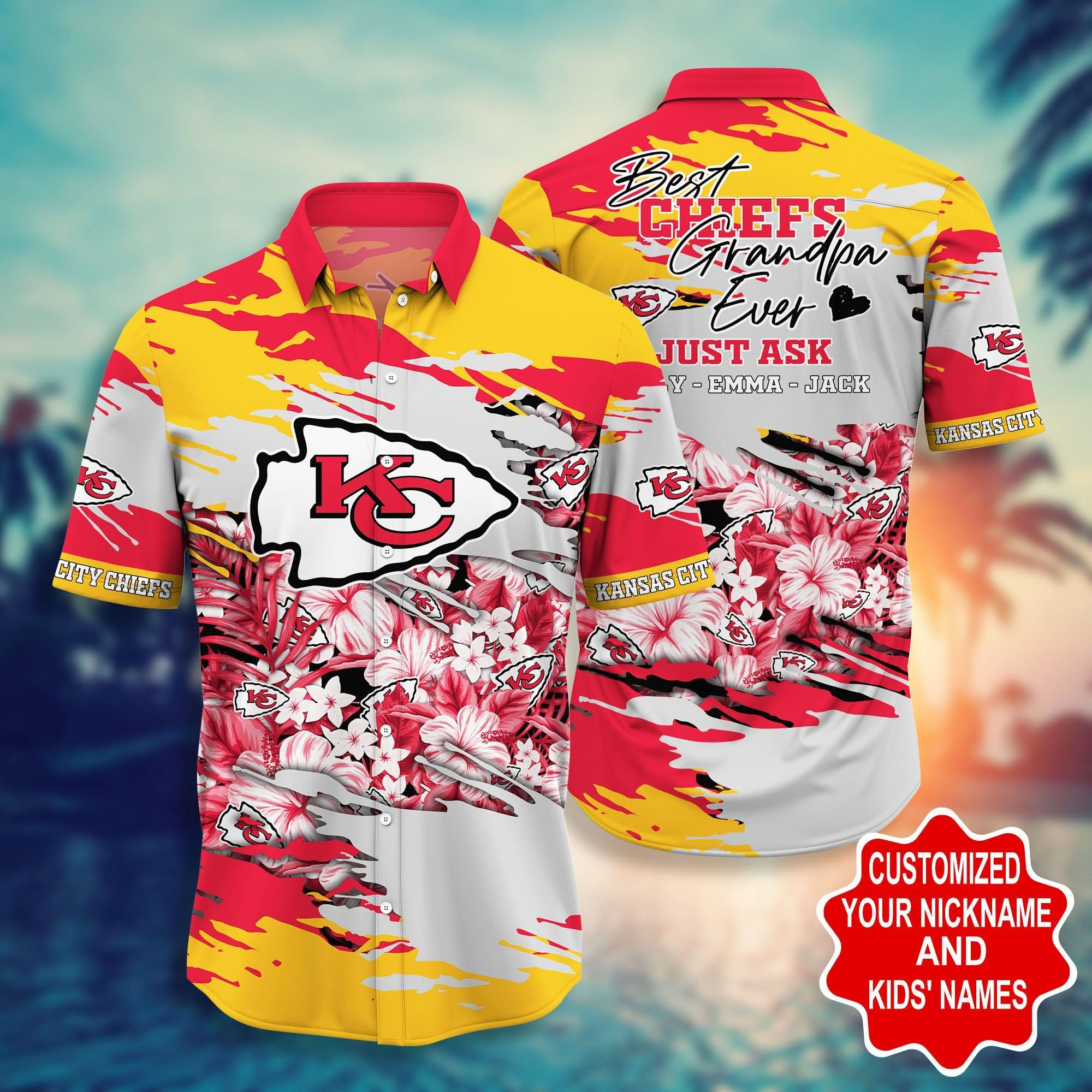 Kansas City Chiefs Pesonalized Hawaii Shirt Gift Kansas City Chiefs Pesonalized Hawaii Shirt Gift