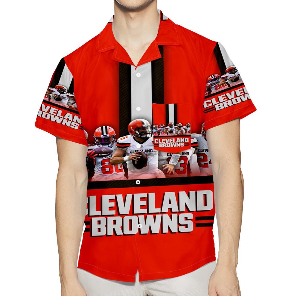 Cleveland Browns Players3 3D All Over Print Summer Beach Hawaiian Shirt With Pocket Cleveland Browns Players3 3D All Over Print Summer Beach Hawaiian Shirt With Pocket
