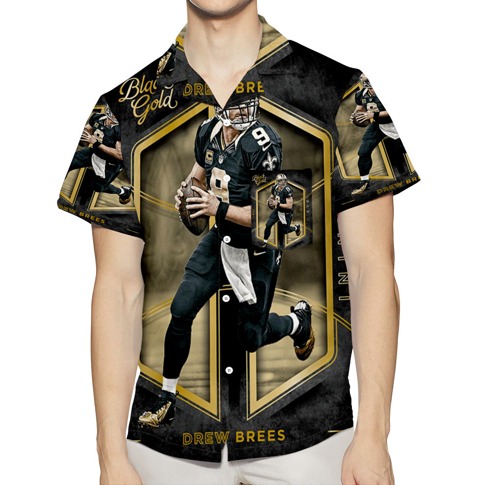 New Orleans Saints Drew Brees2 3D All Over Print Summer Beach Hawaiian Shirt With Pocket New Orleans Saints Drew Brees2 3D All Over Print Summer Beach Hawaiian Shirt With Pocket