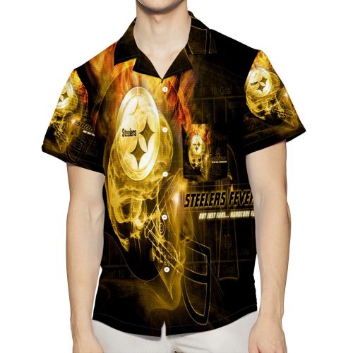 Pittsburgh Steelers Hardcore Fans 3D All Over Print Summer Beach Hawaiian Shirt With Pocket