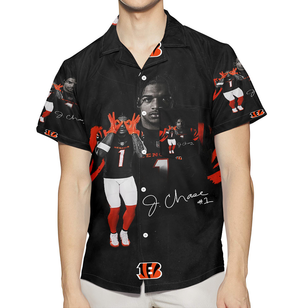 Cincinnati Bengals Chase 1 3D All Over Print Summer Beach Hawaiian Shirt With Pocket Cincinnati Bengals Chase 1 3D All Over Print Summer Beach Hawaiian Shirt With Pocket