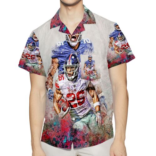New York Giants Saquon Barkley16 3D All Over Print Summer Beach Hawaiian Shirt With Pocket