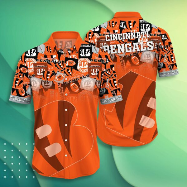 Cincinnati Bengals Hawaiian Shirt Style Summer 02 Cincinnati Bengals Hawaiian Shirt Style Summer 02