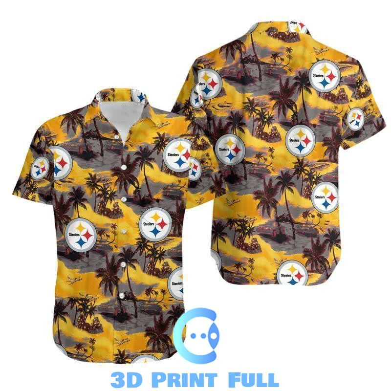 Beach Shirt Pittsburgh Steelers Coconut Tree Hawaii 3D Shirt Beach Shirt Pittsburgh Steelers Coconut Tree Hawaii 3D Shirt