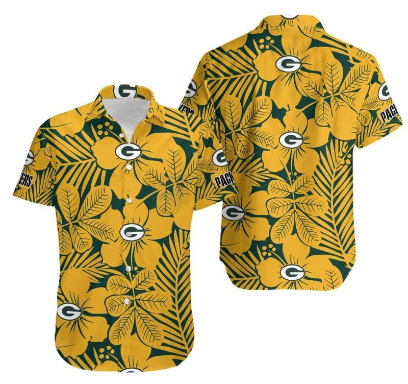 Green Bay Packers Flower Hawaii Shirt Summer Collection Gift Green Bay Packers Flower Hawaii Shirt Summer Collection Gift
