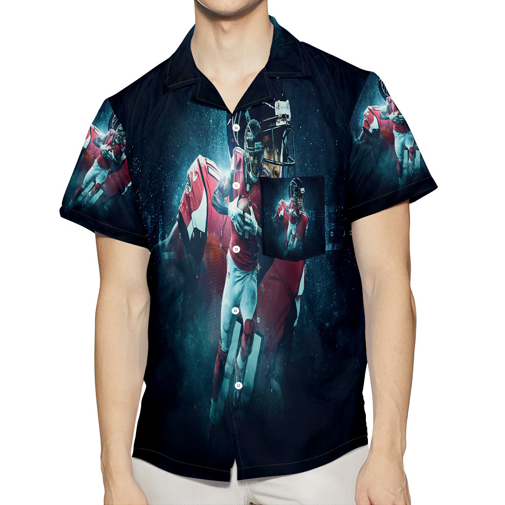 Atlanta Falcons Julio Jones 11 v8 3D All Over Print Summer Beach Hawaiian Shirt With Pocket Atlanta Falcons Julio Jones 11 v8 3D All Over Print Summer Beach Hawaiian Shirt With Pocket