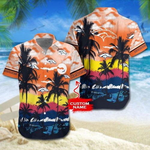 Denver Broncos Hawaiian Shirt Premium Hawaiian Shirt Custom Name Hawaiian Shirt M2RTT1119