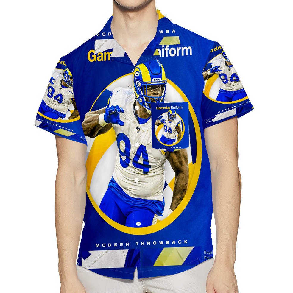 Los Angeles Rams A Shawn Robinson1 3D All Over Print Summer Beach Hawaiian Shirt With Pocket Los Angeles Rams A Shawn Robinson1 3D All Over Print Summer Beach Hawaiian Shirt With Pocket