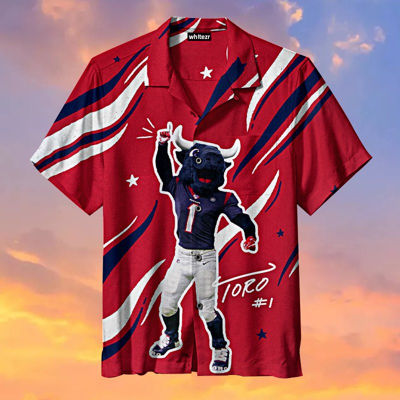 Houston Texans Red Mavericks Hawaiian Shirt Houston Texans Red Mavericks Hawaiian Shirt