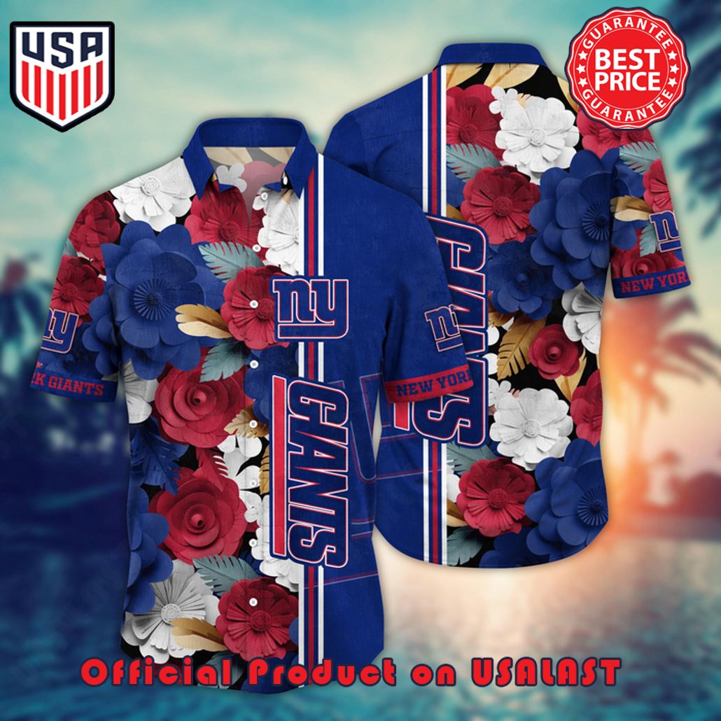 NFL NEW YORK GIANTS FLOWER HAWAIIAN SHIRT AND TSHIRT FOR FANS NEW SUMMER ALOHA FOOTBALL SHIRTS NFL NEW YORK GIANTS FLOWER HAWAIIAN SHIRT AND TSHIRT FOR FANS NEW SUMMER ALOHA FOOTBALL SHIRTS