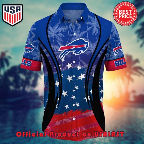 BUFFALO BILLS NFL SUMMER 4TH OF JULY USA FLAQ HAWAIIAN SHIRT FOR FANS