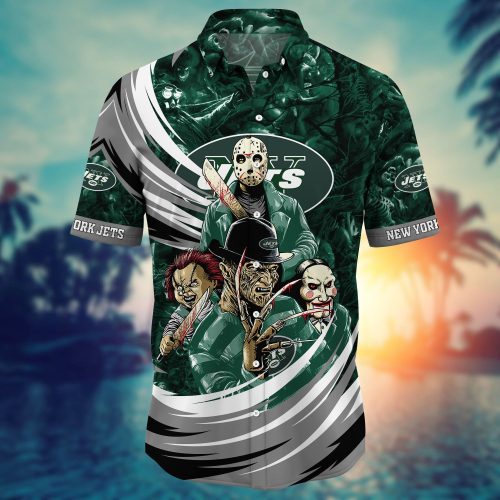 New York Jets NFL Halloween Horror Movies Hawaiian Shirts