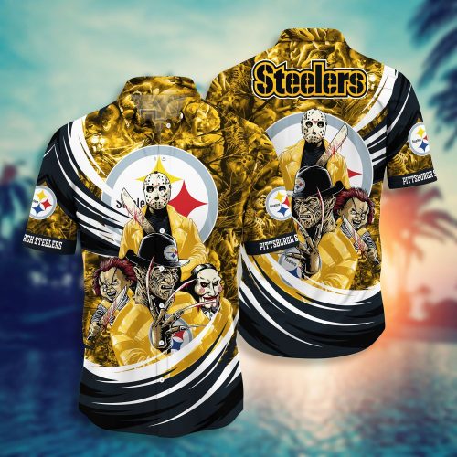 Pittsburgh Steelers NFL Halloween Horror Movies Hawaiian Shirts