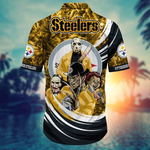 Pittsburgh Steelers NFL Halloween Horror Movies Hawaiian Shirts