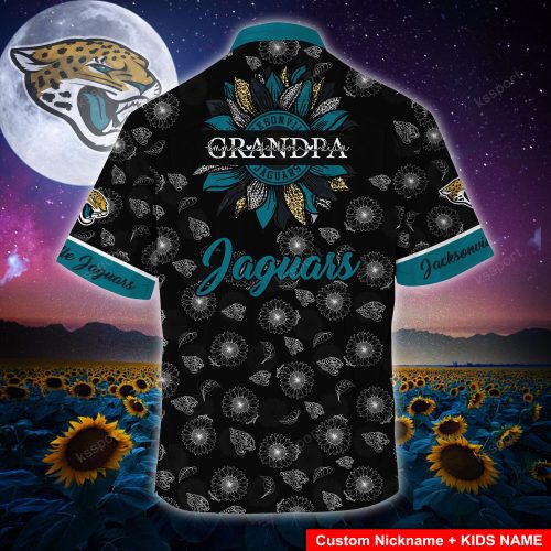 Jacksonville Jaguars NFLHawaii Shirt Sunflower Custom Your Nickname,Kids Name Best Gift For Mother Day,Father Day  Gift