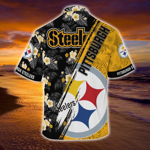 Pittsburgh Steelers NFLSummer Hawaii Shirt Mickey And Floral Pattern For Sports Fans  Gift