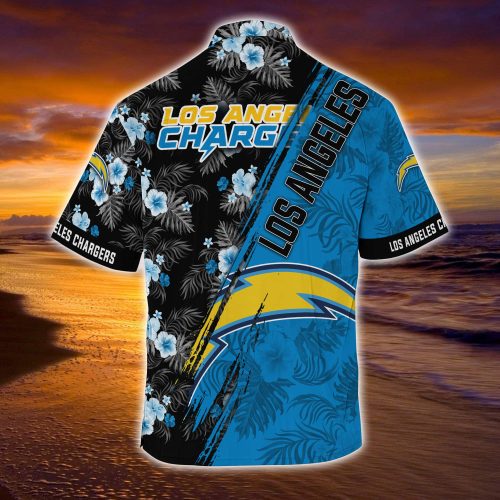 Los Angeles Chargers NFLSummer Hawaii Shirt Mickey And Floral Pattern For Sports Fans  Gift