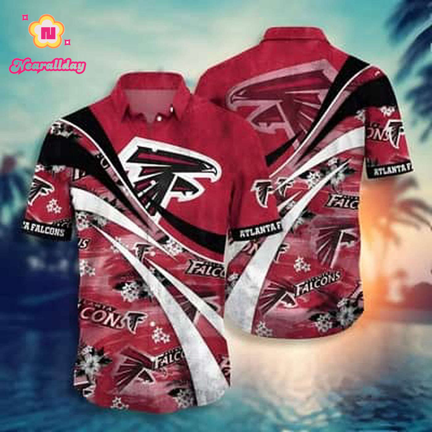 Aloha NFL Atlanta Falcons Hawaiian Shirt Tropical Flower Trendy Summer Gift Aloha NFL Atlanta Falcons Hawaiian Shirt Tropical Flower Trendy Summer Gift