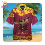Arizona Cardinals Baby Yoda Hawaii Shirt Summer Button Up Shirt For Men Women
