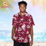 Arizona Cardinals Name Personalized Short Sleeve Button Up Tropical Aloha Hawaiian Shirt Set for Men Women Kids