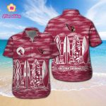 Arizona Cardinals Short Sleeve Button Up Tropical Aloha Hawaiian Shirt Set for Men Women Kids Gift