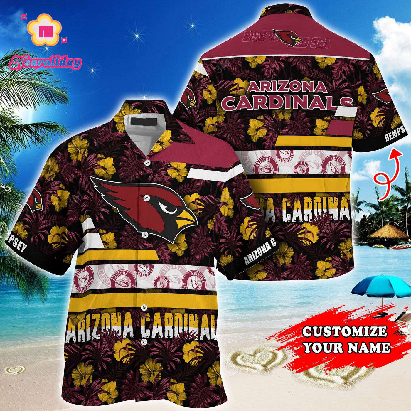 Arizona Cardinals Super Hawaii Shirt Summer 2025 HFV7422 Arizona Cardinals Super Hawaii Shirt Summer 2025 HFV7422