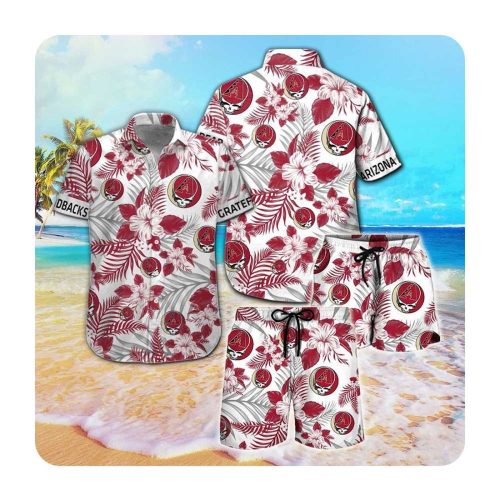 Arizona Diamondbacks x Grateful Dead Hawaiian Button-Up Shirt for Men and Women