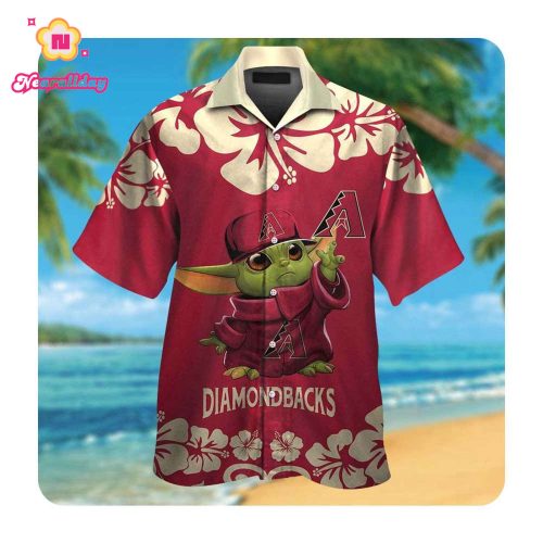 Arizona Diamondbacks Baby Yoda Tropical Aloha Hawaiian Shirts for Men and Women – Stylish MLB Fan Apparel