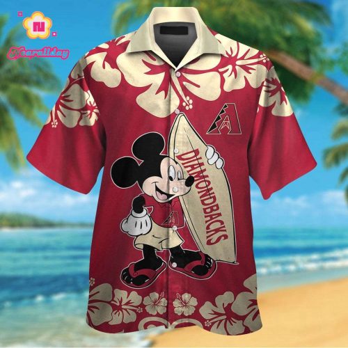 Arizona Diamondbacks Mickey Mouse Tropical Hawaiian Shirt Set for Men Women Kids
